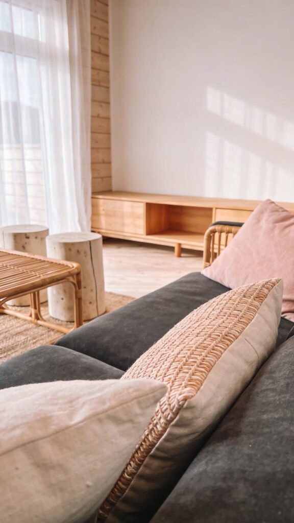 Serene Scandinavian Sauna-Inspired Lounge - Home Spa Interior Design Ideas